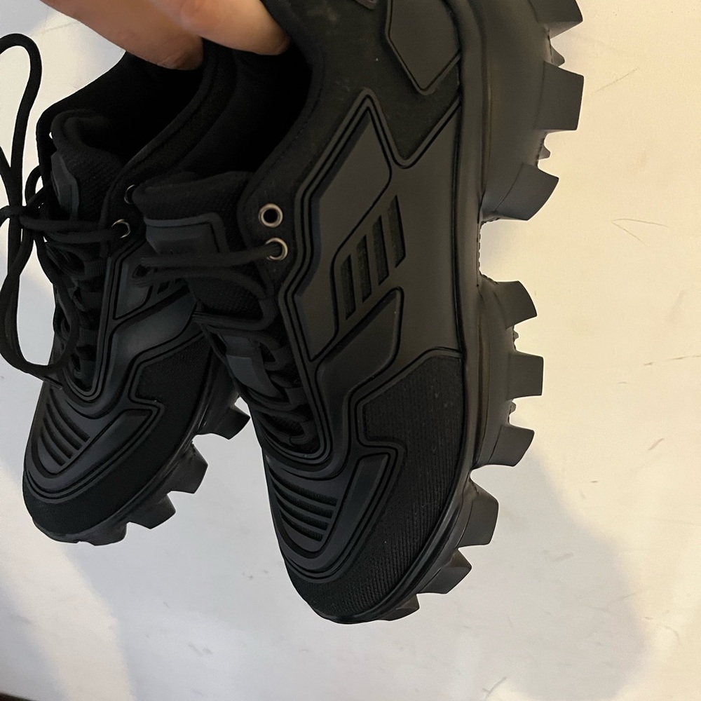 Black Chunky Sole Sneakers